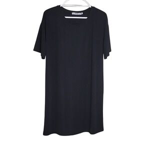 Black Dress Just Fab Black T-Shirt Dress Size M EUC